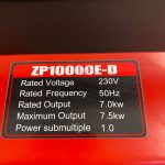 موتور برق دیزلی دنیز 7.5 کیلو وات مدل ZP10000ED